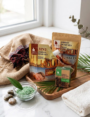 Authentic Arabic Dead Sea Mud Mask Set Mineral Salt Olive Oil Soap Jordan Gift