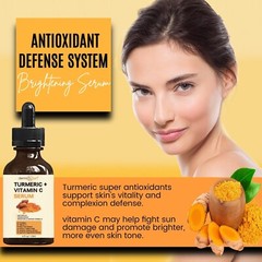 4 FL OZ – TURMERIC FACE SERUM PURE + VITAMIN C & HYALURONIC ACID, ORGANIC