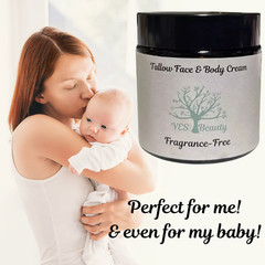 Just Tallow! Face & Body Cream Pure 100% Grass-Fed Beef | Gentle, Nourishing