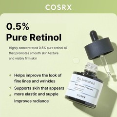 COSRX Retinol 0.5% Anti-aging Serum Retinoid Treatment for Face & Neck