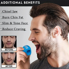 3PCS Jawline Exerciser Set Mouth Toning Fitness Ball Double Chin Face Slimming
