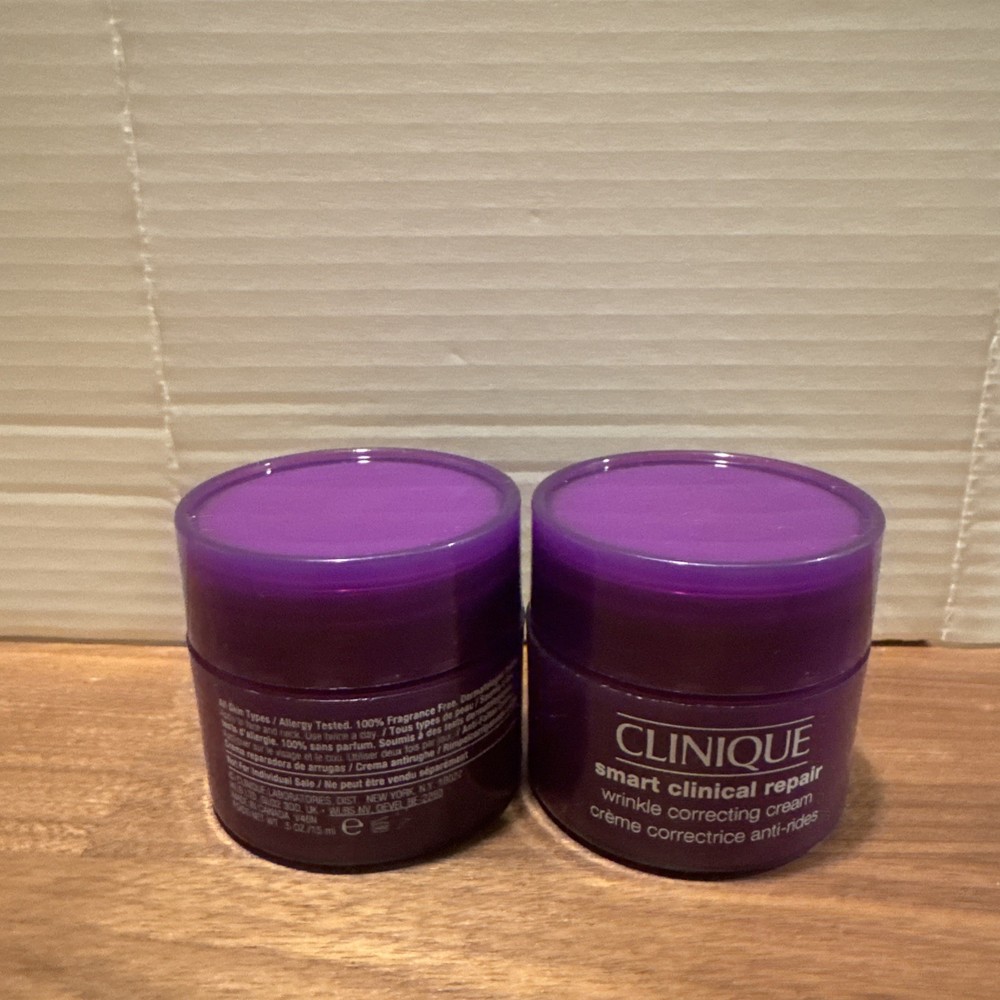 2x Clinique Smart Clinical Repair Wrinkle Correcting Cream 0.5oz Each Total 1oz