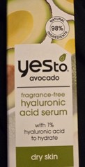 Yes To Avocado Fragrance Free Hyaluronic Acid Serum For Dry Skin .95 fl oz 2 Pc