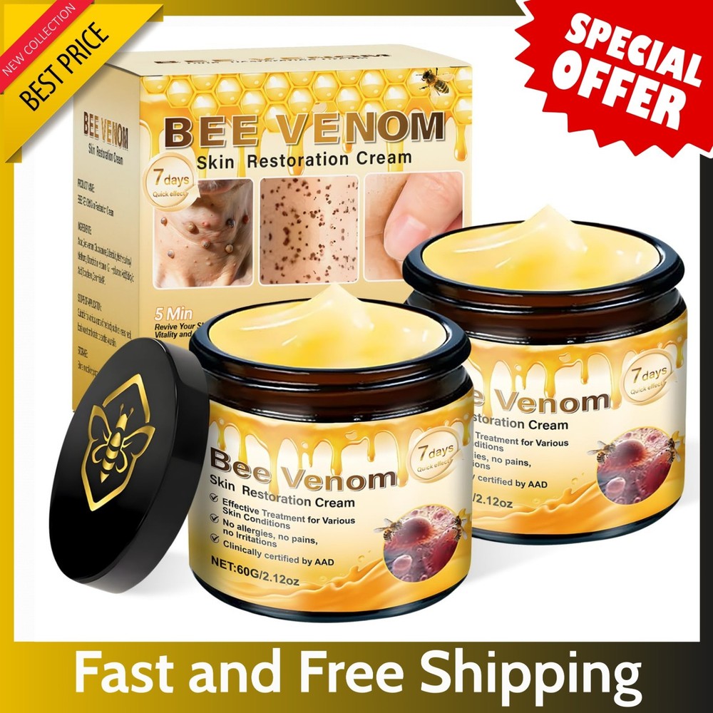 2 PCS Bee Venom Skin Cream – Anti-Wrinkle, Rejuvenating, Firming Face Treatment.