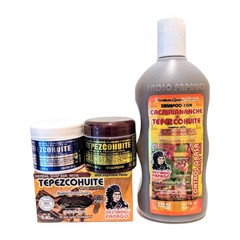 4 PACK! CREMA DE TEPEZCOHUITE Day & Night Cream + Jabon Herbal Soap + Shampoo