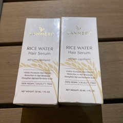 SET OF 2 Lanmeri Rice Water Hair Serum 100% Vegan Cruelty Free Hair Growth