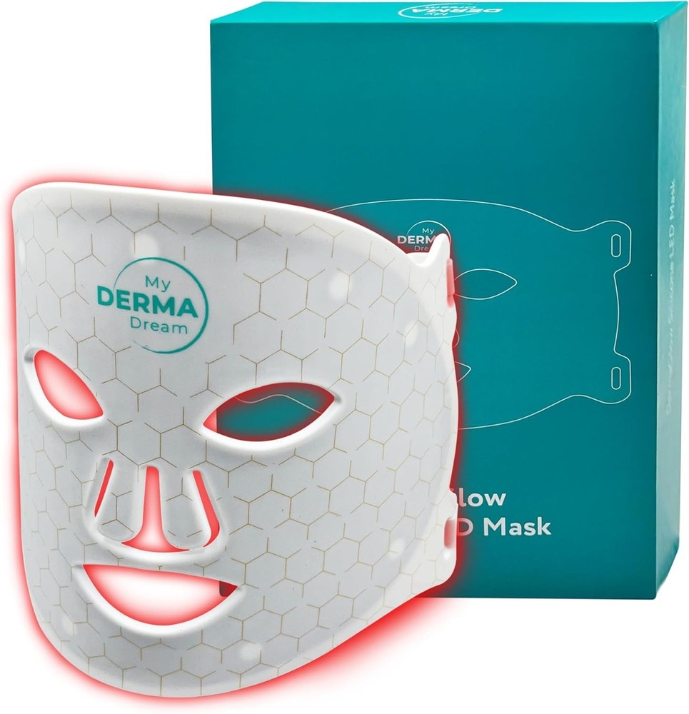 ✨NEW SEALED DermaGlow Silicone LED Facial Therapy Mask, Anti-Aging