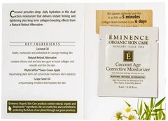 Eminence Organic Skin Care Coconut Age Corrective Moisturizer lot of 6 samples
