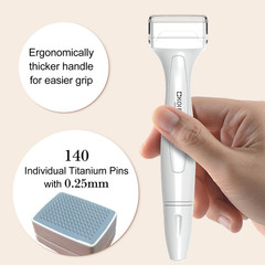 Derma Stamp, Manual Microneedling for Face Body Scalp, Titanium Microneedle Stam