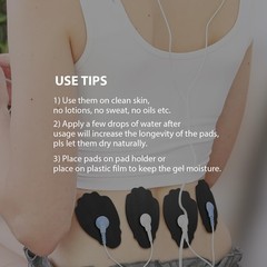 TENS Unit Electrode Pads NURSAL 20 Pack 3.5mm Snap EMS Replacement Black