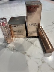 Lancôme 5 Piece Sampler: Makeup Bag, Absolue Eye Cream, Serum Lash Primer, Masca