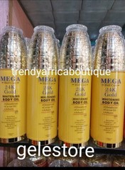 3pcs Mega Half-C 24k Gold Whitening Body Milk, Serum & Face Cream Set