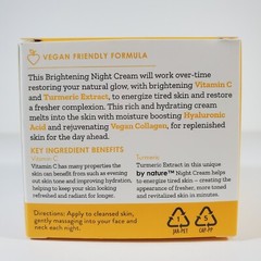 By Nature Vitamin C + Turmeric Brightening Hydrating Night Cream 2oz EXP 04/2026