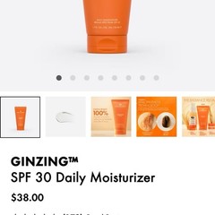New and unused; Origins Ginzing SPF 30 50ml