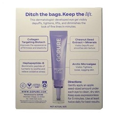 [Go Pure] Quick Lift Eye Gel fresh PRODUCT De-puffs Tightens Lifts 0.34 Ounce NI