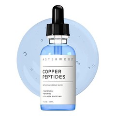 Asterwood GHK-Cu Copper Peptide Serum with Hyaluronic Acid for Firming,Hydration