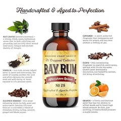 Bay Rum Aftershave Splash for Men with All Natural, Premium Ingredients – 4oz