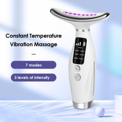 Neck Face Massager Face Sculpting Tool 7 Colour Modes and Vibration for Facial