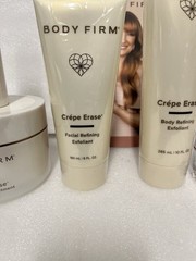 The Body Firm Crepe Erase Face And Body Bundle Lot Facial Repair Firm Exfoliant
