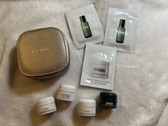 Lot of 7 La Mer Samples + Packs + Mini Pouch