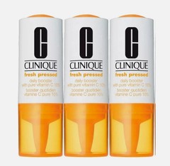3x Clinique Fresh Pressed Daily booster with pure Vitamin C 10% 0.29oz/8.5ml ea