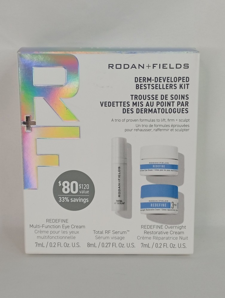 New Rodan & Fields Redefine Derm-Developed Bestsellers 3pc Mini Kit