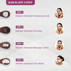 LOTUS Herbals Radiance 5 in 1 Facial Kit with Diamond Dust & Cinnamon 170GM