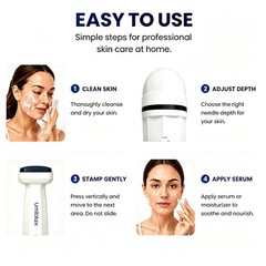 Microneedling Derma Stamp for Hair, Beard, Scalp & Face – 0.25mm Dermaroller