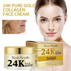 24K Gold Collagen Face Cream for Fine Lines, Brightening, Firming & Hydrating Ca