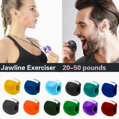 3PCS Jawline Exerciser Set Mouth Toning Fitness Ball Double Chin Face Slimming