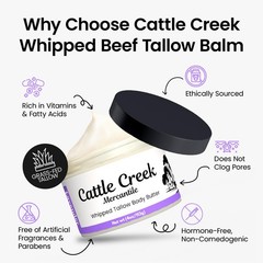 Cattle Creek Mercantile Cattle Creek Whipped Beef Tallow For Skin Face Deeply