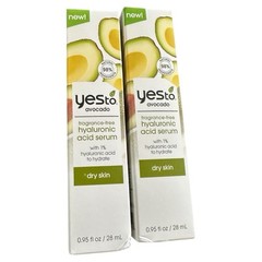 NEW Yes To Avocado Fragrance Free Hyaluronic Acid Serum – .95 fl oz 2 PACK