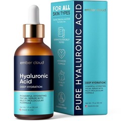 Hyaluronic Acid Face Serum 1oz Hydrating Moisturizing Fragrance Free