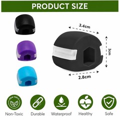 3PCS Jawline Exerciser Mouth Fitness Ball Jaw Trainer Face Double Chin Reduction