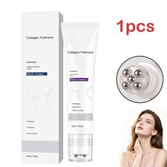 1-3 Pack Magec Collagen Fullerene Neck Cream Firming Tightening with Roller 50g