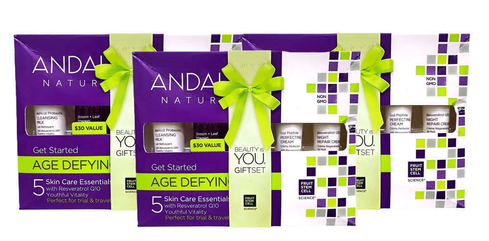 Andalou Naturals Get Started Age Defying (3 Kit ) – 5 Piece Travel