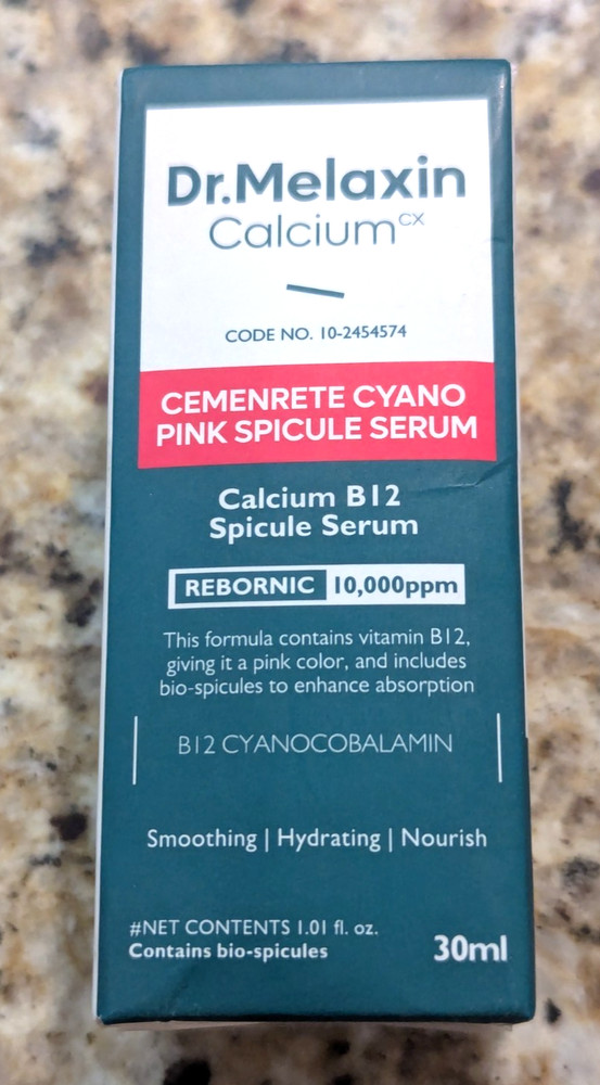Dr. Melaxin Cemenrete Cyano Pink Spicule Serum Calcium B12 1.01 oz exp: 08/2028