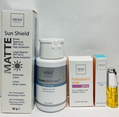 OBAGI Sunshield SPF50-Pore Therapy-C-20%-Retinol 1.0-Daily Hydro Drops 5 pcs NEW