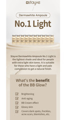 Stayve DermaWhite Light No. 1 Ampoule Kit Korean BB Shine Glow