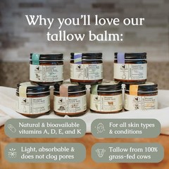 Hearth And Homestead Handmade Whipped Tallow Balm Unscented/Herb-Infused –