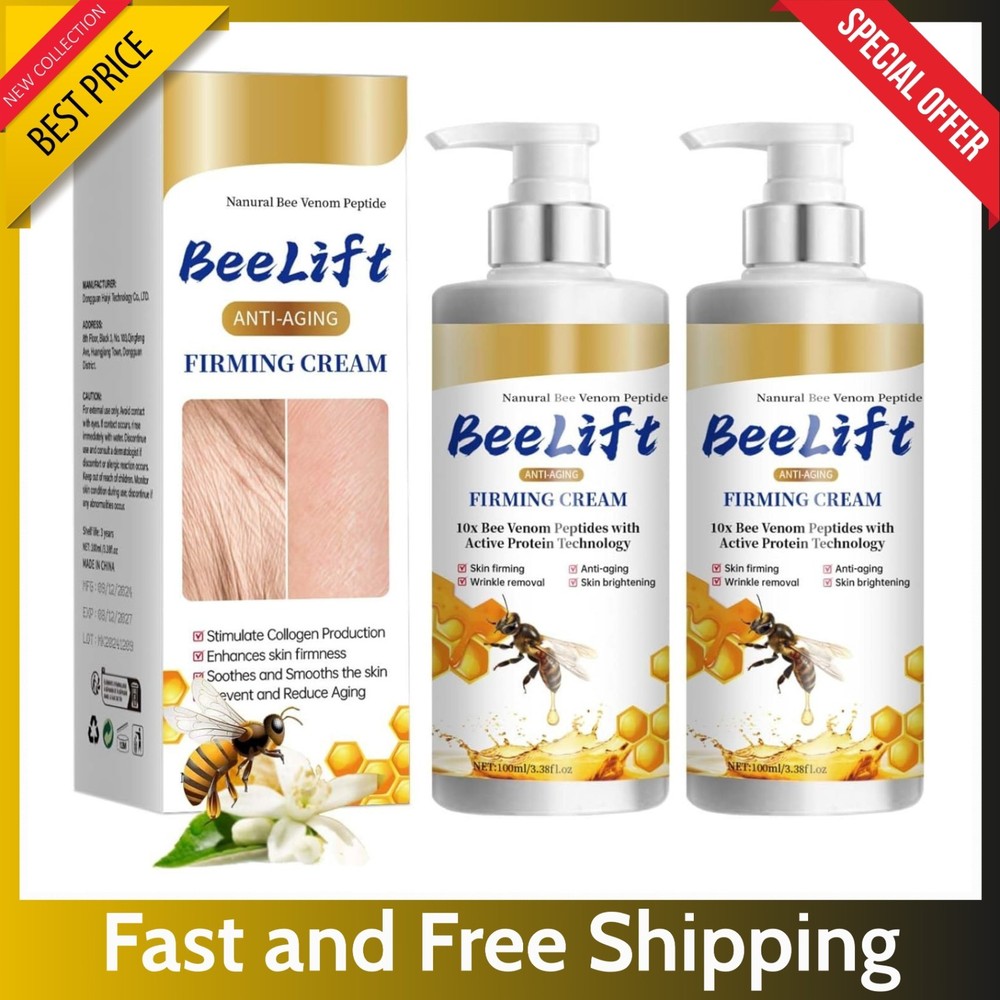 2Pcs Bee Venom Firming Cream – Anti-Aging, Wrinkle Removal, All Skin Types Care.