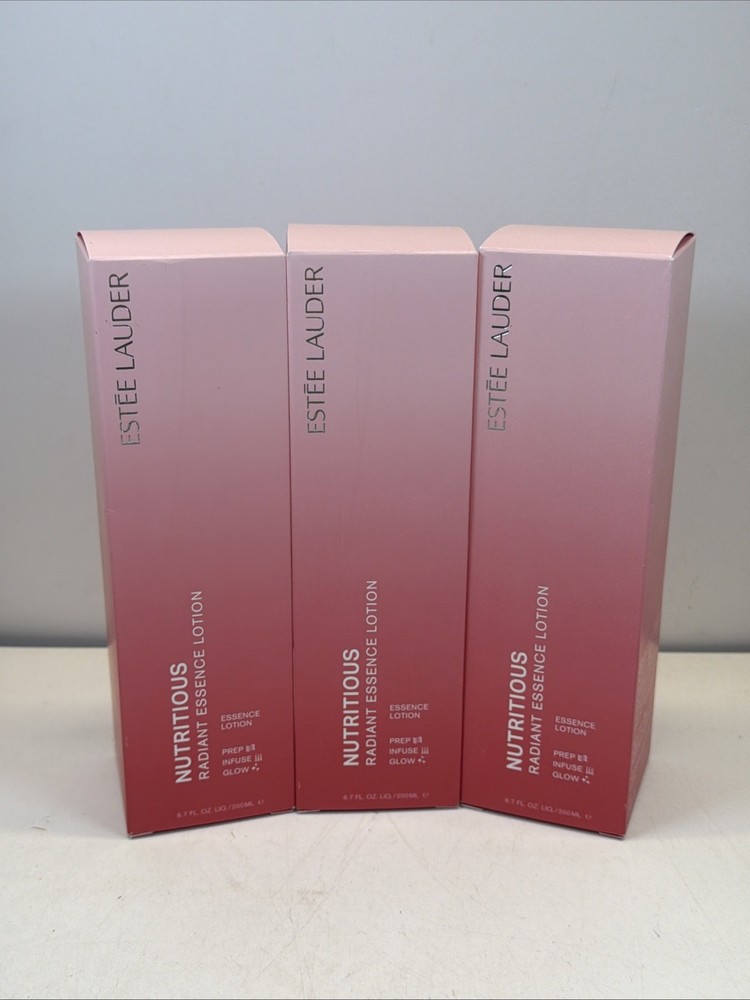 Lot Of (3) Estee Lauder NUTRITIOUS Radiant Essence Lotion 6.7 oz / 200 ml New