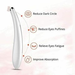 TOUCHBeauty Portable Eye Massager Wand with 40℃ Heated & Sonic Vibration -White