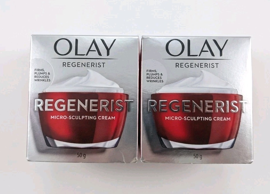Olay Regenerist Micro-Sculpting Cream Anti Aging Moisturizer 1.7oz (50g) 2 PACK