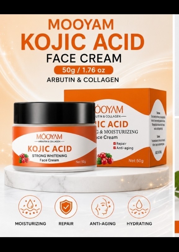 MOOYAM Kojic Acid Face Cream 50g Arbutin & Collegen Moisturizing Repair