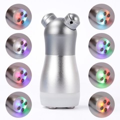 Mini Facial Beauty Massager Silver/Black Color Device with Color Box Home Use