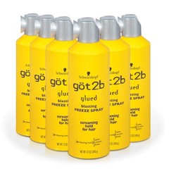 got2b Glued Blasting Freeze Hair Spray, 12 12 Fl Oz (Pack of 6), GRAY,YELLOW