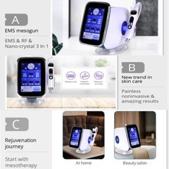 EMS Meso Injector No Needle Skin Wrinkle Removal Care Machine RF Mesotherapy Gun