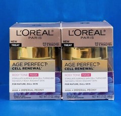 L’Oreal Paris Age Perfect Cell Renewal Rosy Tone Face Mask, 1.7 oz Each (2 PACK)