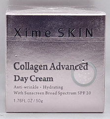 Xime Skin Collagen Advanced Day Cream Anti Wrinkle SPF20 1.76 fl oz Exp 4/25